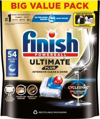 Капсулы для посудомоечных машин Finish Powerball Ultimate Plus All in 1 (54шт) - 