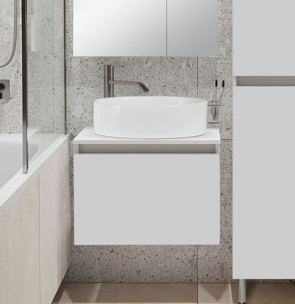 Купить Тумба с умывальником Runo Бари 60 + Ovale 50 в Солигорске
