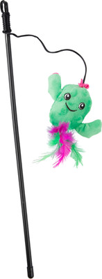 Игрушка для кошек Mr. Kranch Кактус с кошачьей мятой и перышками / MKR542373 (зеленый) -