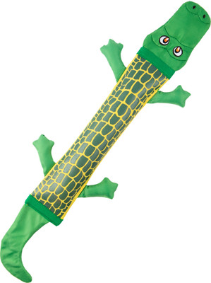 Игрушка для собак Mr. Kranch Крокодил с пищалкой / MKR542434 (зеленый) - 