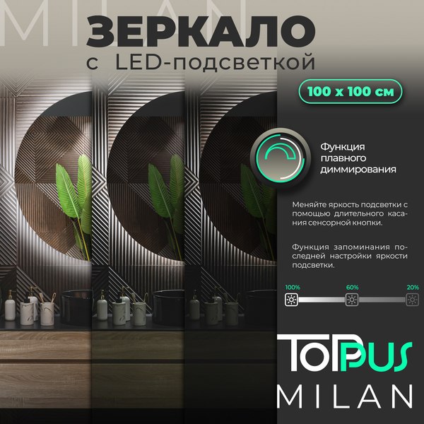 Купить Зеркало Toppus Milan D100 / 2911.030 в Бобруйске