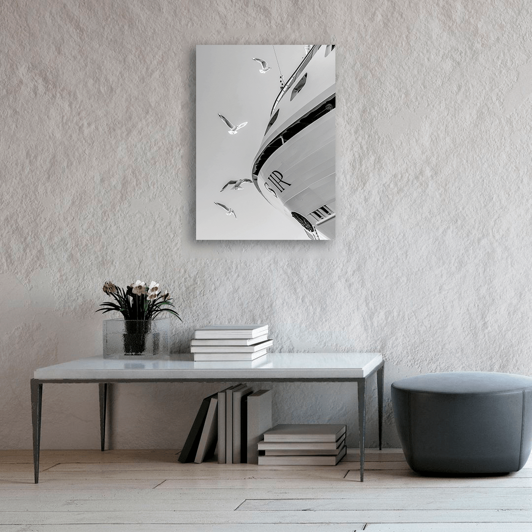 Картина на стекле Stamprint Корабль и чайки AN025 (70х50см) — фото 3