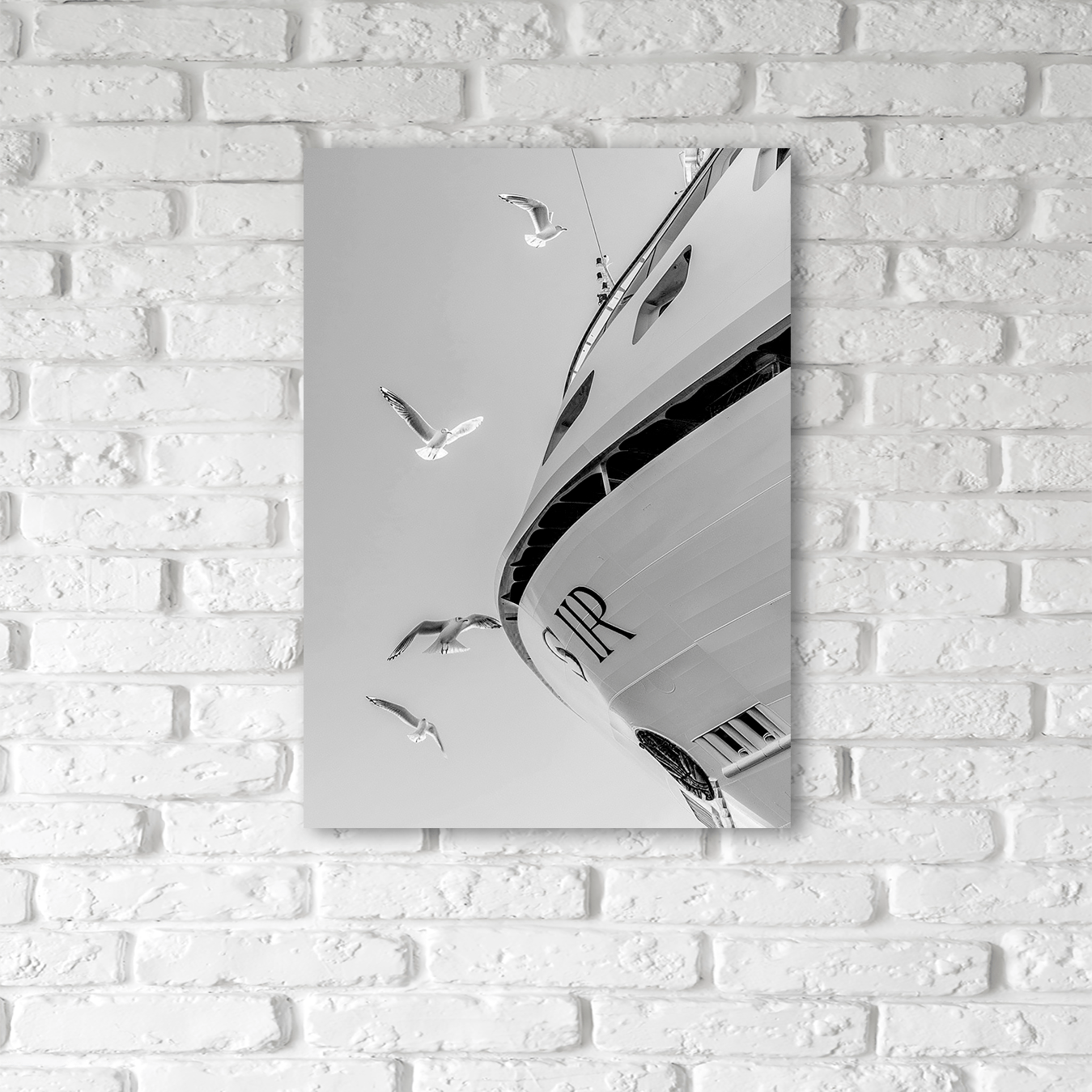 Картина на стекле Stamprint Корабль и чайки AN025 (70х50см) — фото 2