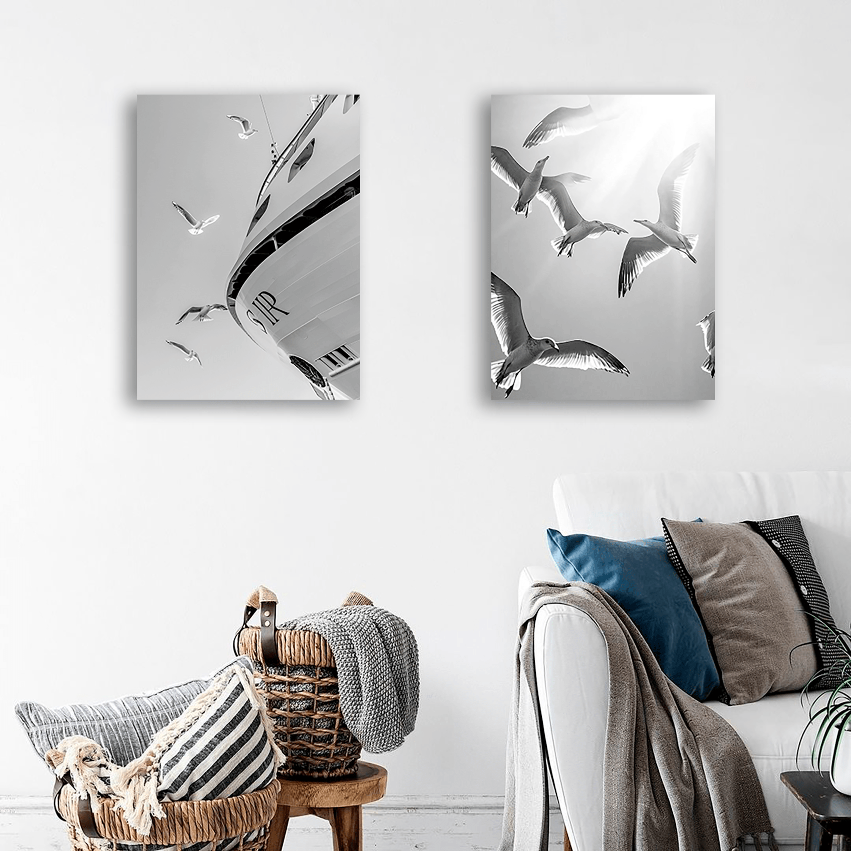 Картина на стекле Stamprint Корабль и чайки AN025 (70х50см) — фото 4