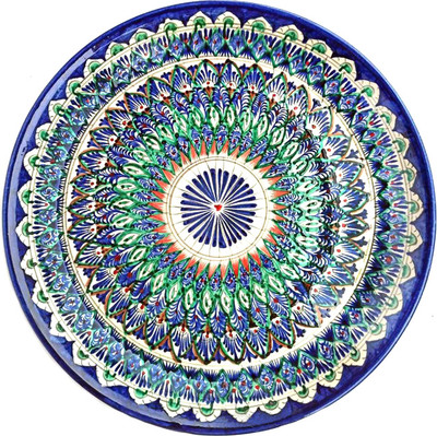 Ляган Шелковый путь Риштан для плова (17см, синий) - 