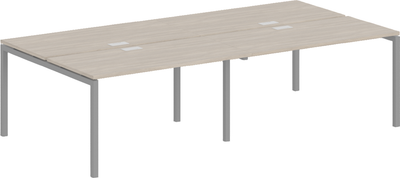 Комплект письменных столов Norden 240х163.8х75 / SG.257.OD.44.AN (антрацит/дуб темный) - 