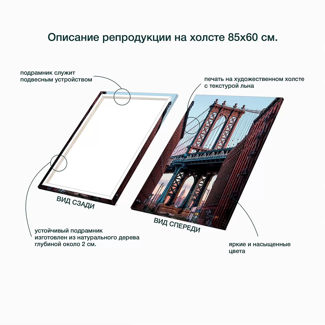 Картина Stamprint Нью-Йорк 2 / СТ015 (85х60см) — фото 5