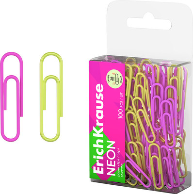 Скрепки Erich Krause Neon / 62043 - 