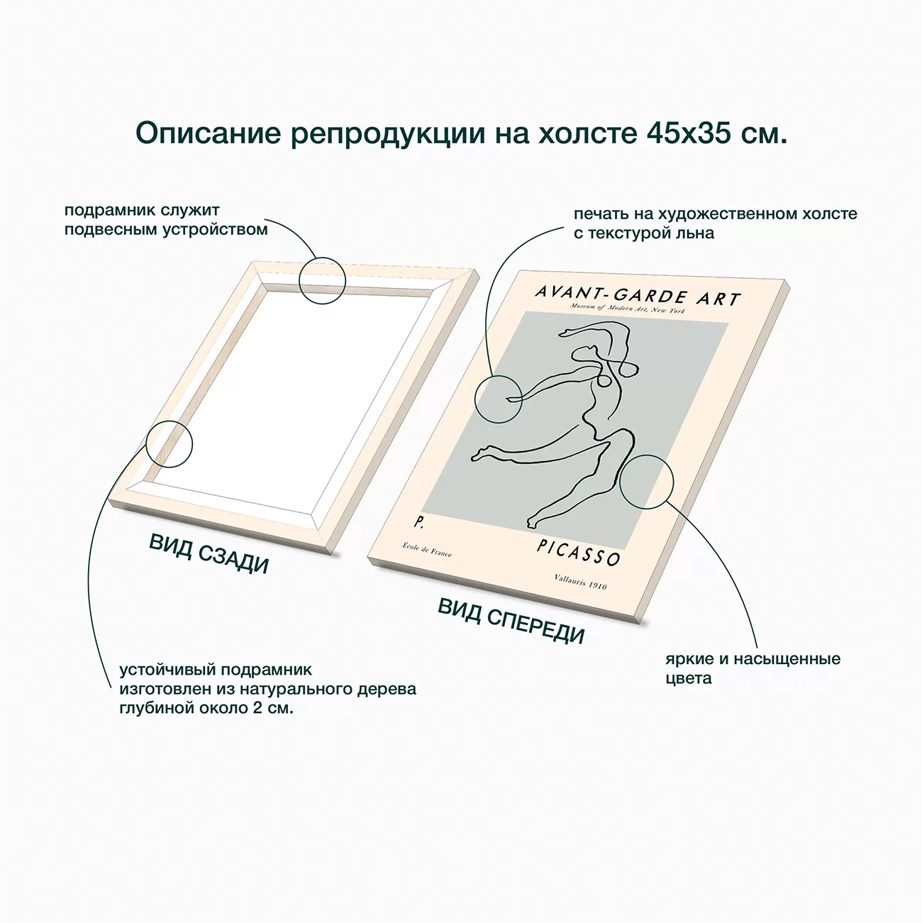 Картина Stamprint Танцующая девушка / АТ053 (45х35см) — фото 4