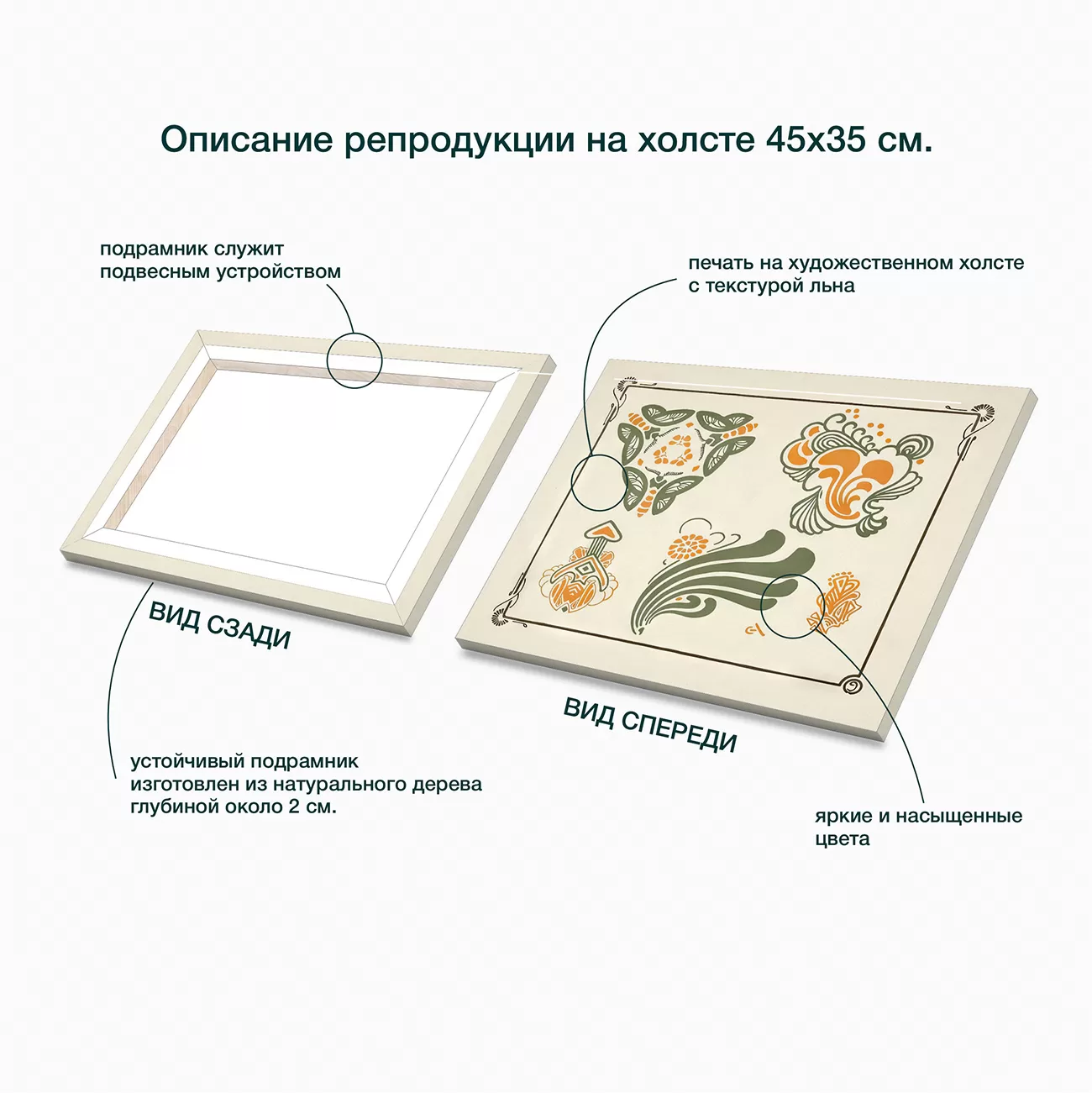 Картина Stamprint Ар-нуво Ориоль / АТ052 (35х45см) — фото 4