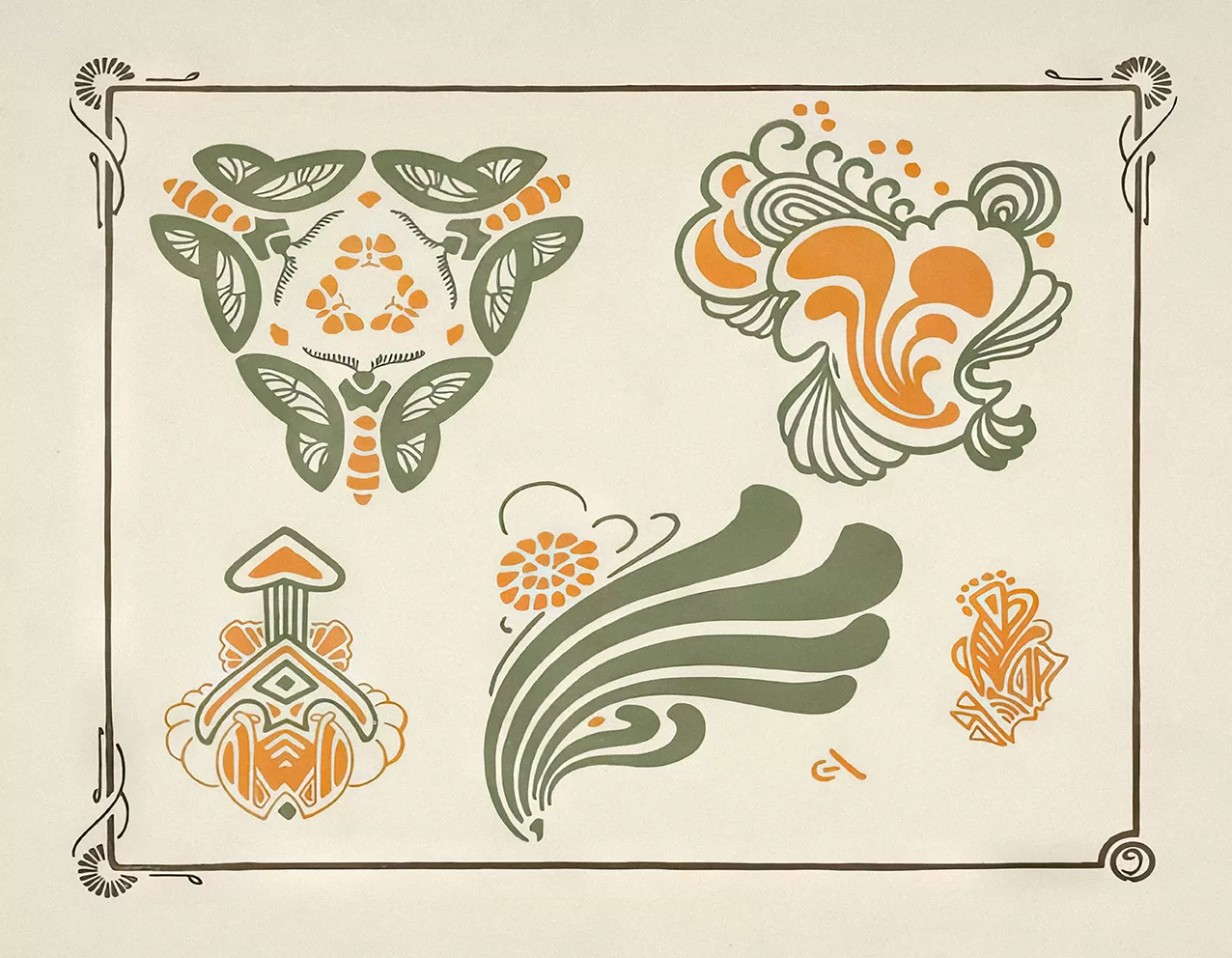 Картина Stamprint Ар-нуво Ориоль / АТ052 (35х45см)