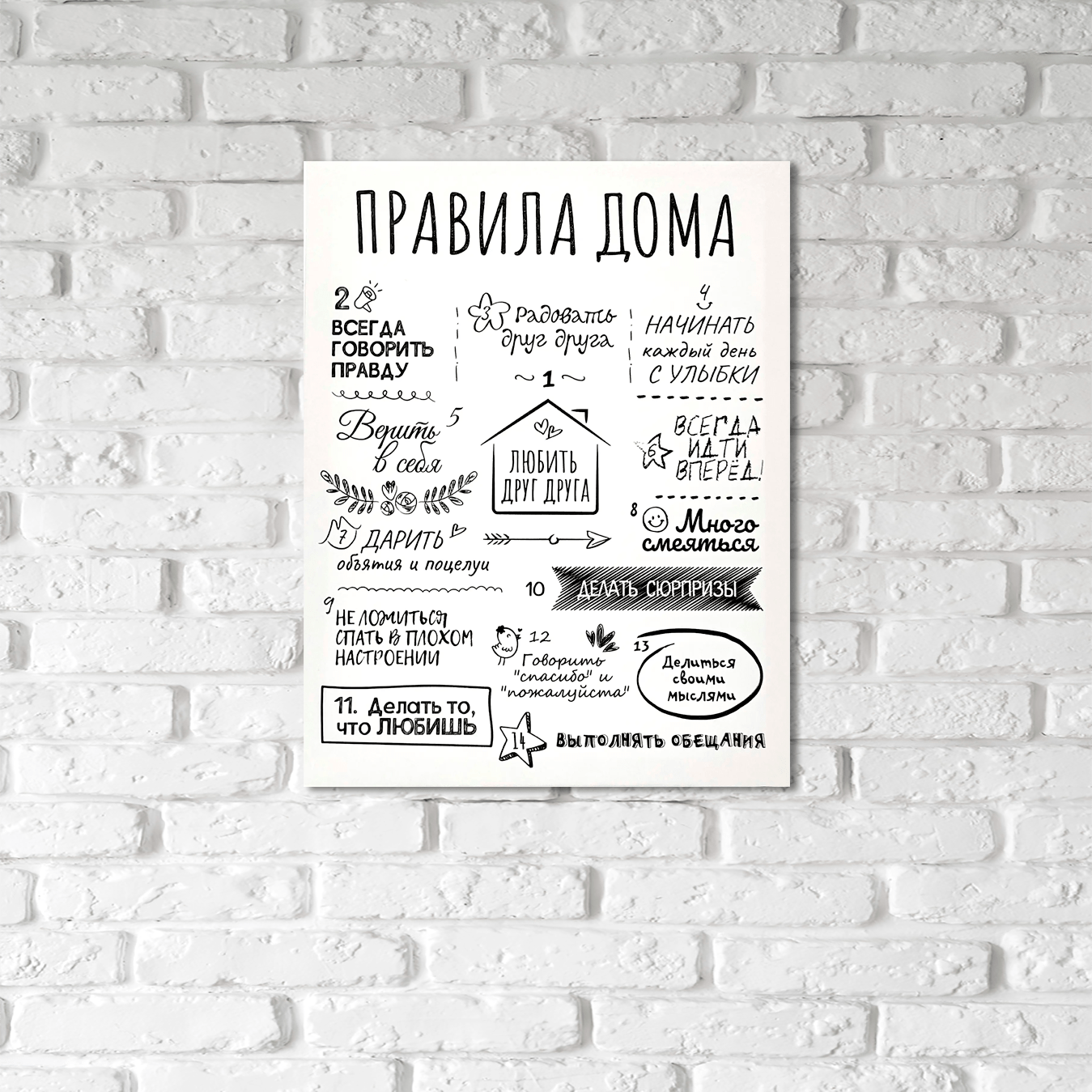 Картина Stamprint Правила дома / КС023 (45х35см) — фото 2