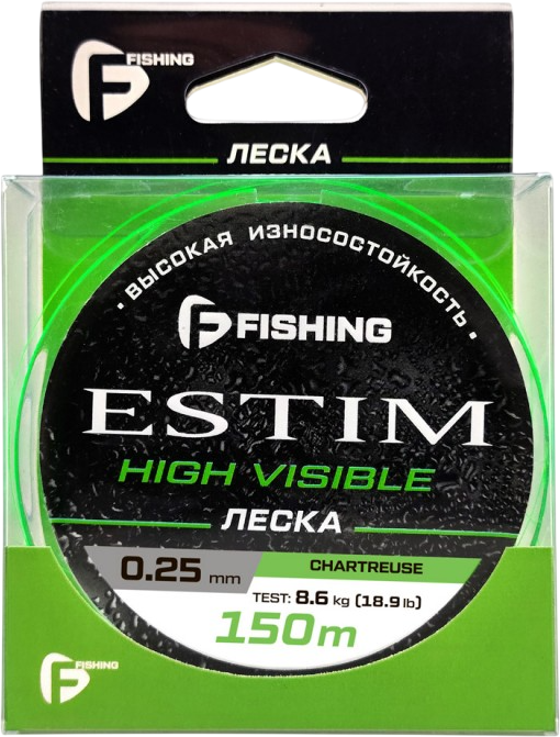 Леска монофильная F-Fishing Estim Neon 150м / FENC-025 (0.25мм)