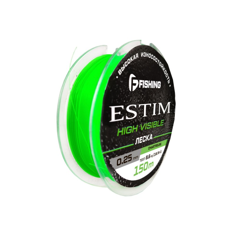 Леска монофильная F-Fishing Estim Neon 150м / FENC-025 (0.25мм) — фото 2