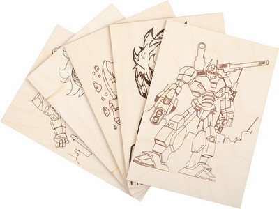 Набор заготовок для творчества Brauberg Hobby. Для выжигания. Для мальчиков / 665310 (5шт) - 