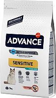 Сухой корм для кошек Advance Sensitive с лососем и рисом (3кг) - 