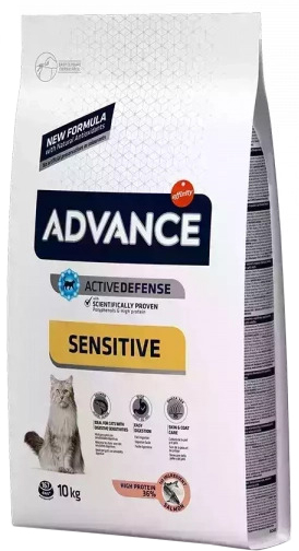 Сухой корм для кошек Advance Sensitive с лососем и рисом