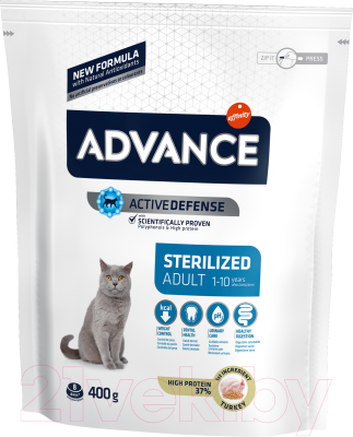 Сухой корм для кошек Advance Sterilized с индейкой (400г)