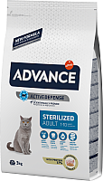 Сухой корм для кошек Advance Sterilized с индейкой (3кг) - 