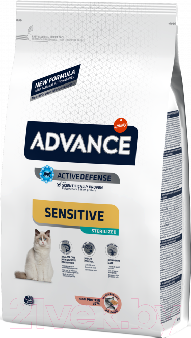 Сухой корм для кошек Advance Sterilized Sensitive с лососем