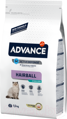 Сухой корм для кошек Advance Sterilized Hairball (1.5к)