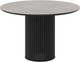 Обеденный стол Мамадома Askar Round-116 нераздвижной круглый (Avenue Grey Premium Cer/черный) -
