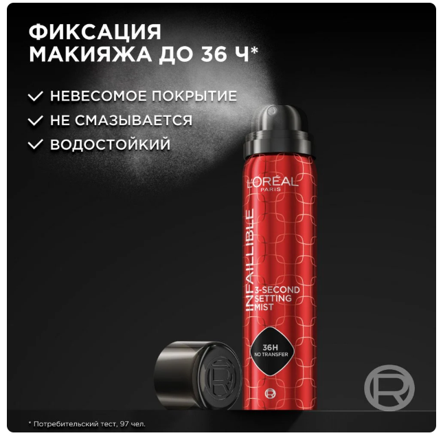 Спрей для фиксации макияжа L'Oreal Paris Infaillible (75мл) — фото 4