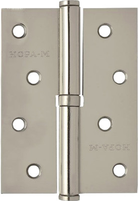 Петля дверная Нора-М 750-4 100x75x2.5 (левая, хром) - 