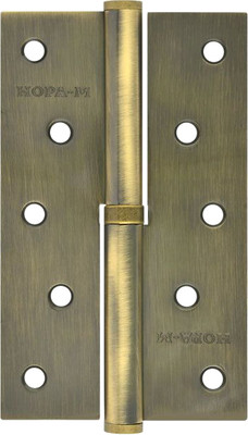 Петля дверная Нора-М 750-5 125x75x2.5 (левая, старая бронза) - 