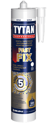 Клей-герметик Tytan Professional Fast Fix монтажный 13334 (290мл, белый) - 
