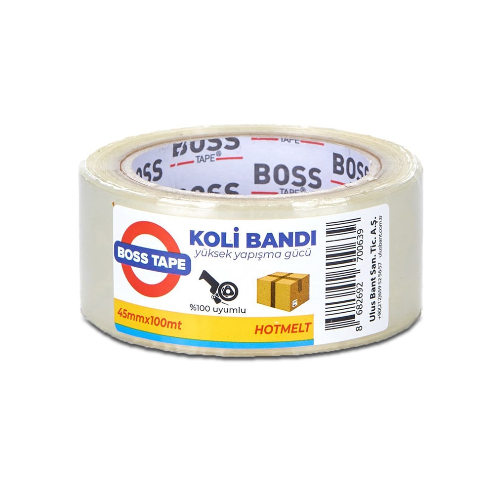 Скотч Boss Tape Упаковочный 45мм / PT45x100 (100м, прозрачный)