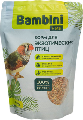 Корм для птиц Bambini Pets Для экзотических птиц (400г) - 