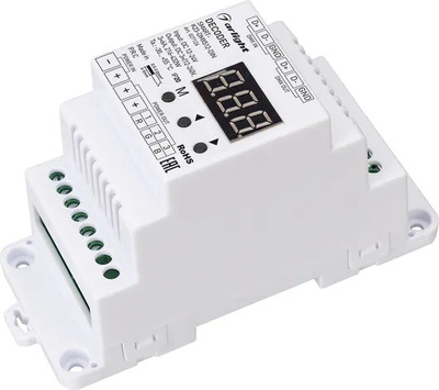 

Декодер для светодиодной ленты, SMART-K23-DMX512-DIN 12-24V / 027126