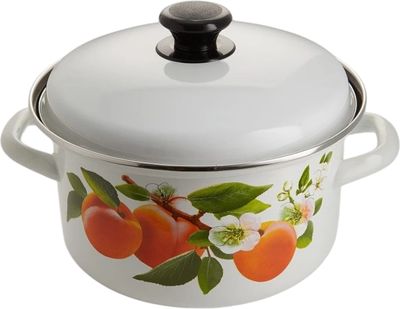 Кастрюля КМЗ С декором / 51904-382/6-У4СД (белый) -
