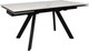 Обеденный стол Аврора Монако New 1600/2240x900 (камень белый Greys White/черный матовый) -