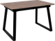 Обеденный стол LEPREMO AV 1208 HPL+МДФ раздвижной 1200-1600x800 (дуб вотан/черный) -