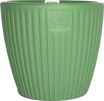 Кашпо VipSet ЭВИ с дренажной системой (4.5л, зеленый) -