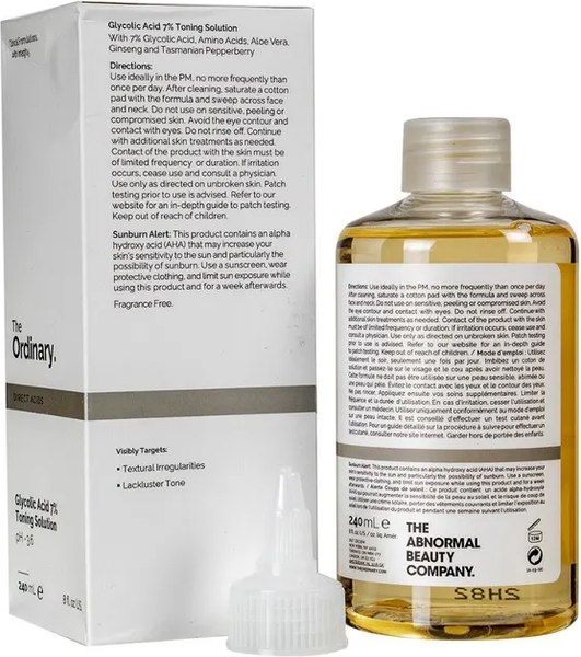 Тоник для лица The Ordinary Glycolic Acid 7% Exfoliating Toner (240мл)