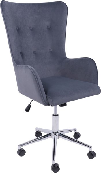 Кресло офисное AksHome Bella XL chrome Kiton 713 Graphite