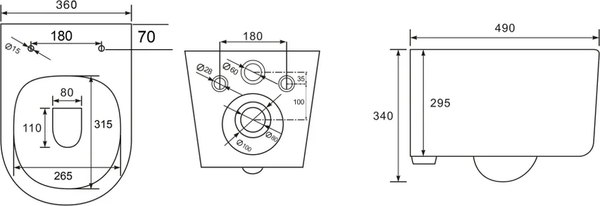 Купить Унитаз подвесной AV Engineering Art X / AVWHR204X  