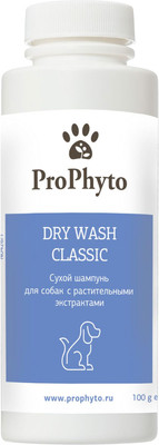 Сухой шампунь для животных ProPhyto Prophyto Dry Wash Classic Сухой / PP91100017 (100г) -