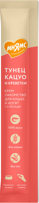 Лакомство для кошек Мнямс С тунцом кацуо и креветками / 540676 (15г) -