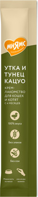 Лакомство для кошек Мнямс С уткой и тунцом кацуо / 540706 (15г) -