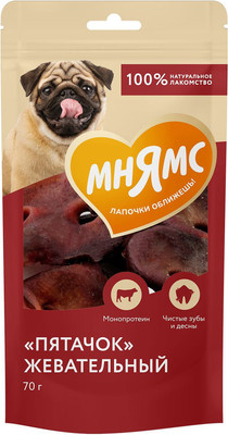 Лакомство для собак Мнямс Пятачок жевательный / 547187 (70г) -