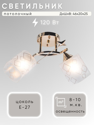 

Потолочный светильник, НПБ 02-2x60-101 / 6070/2