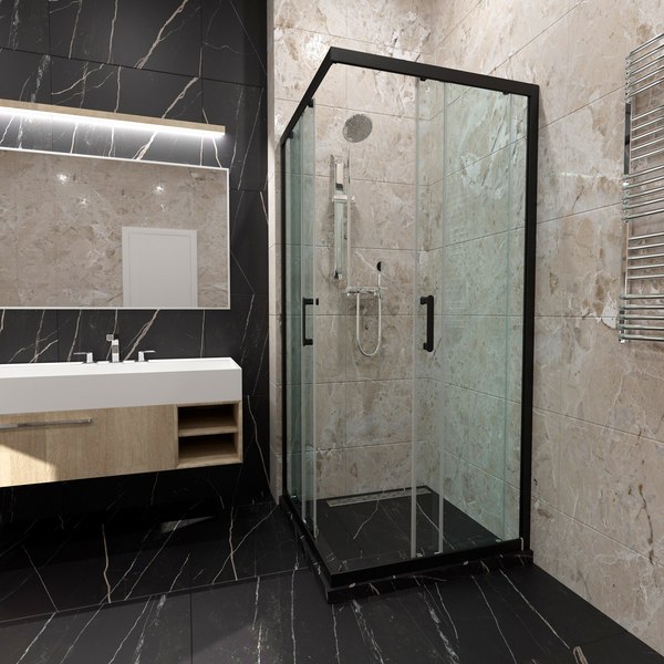 Купить Душевой уголок Triton Фикс-Блэк 90x90 в Молодечно