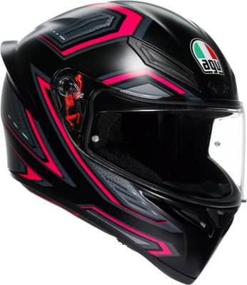 Мотошлем AGV K1 S E2206 / 2118394001-063-XL (XL, матовый черный/розовый) - 