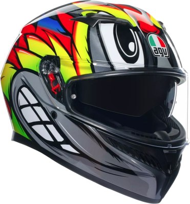 Мотошлем AGV K3 E2206 MPLK Birdy 2.0 / 2118381001-012-XL (XL, серый/желтый/красный) - 
