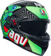 Мотошлем AGV K3 E2206 MPLK Kamaleon / 2118381001-013-XL (XL, черный/красный/зеленый) - 