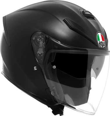Мотошлем AGV K5 JET Evo E2206 / 21184A5002-003-XL (XL, Mono Matt Black) - 